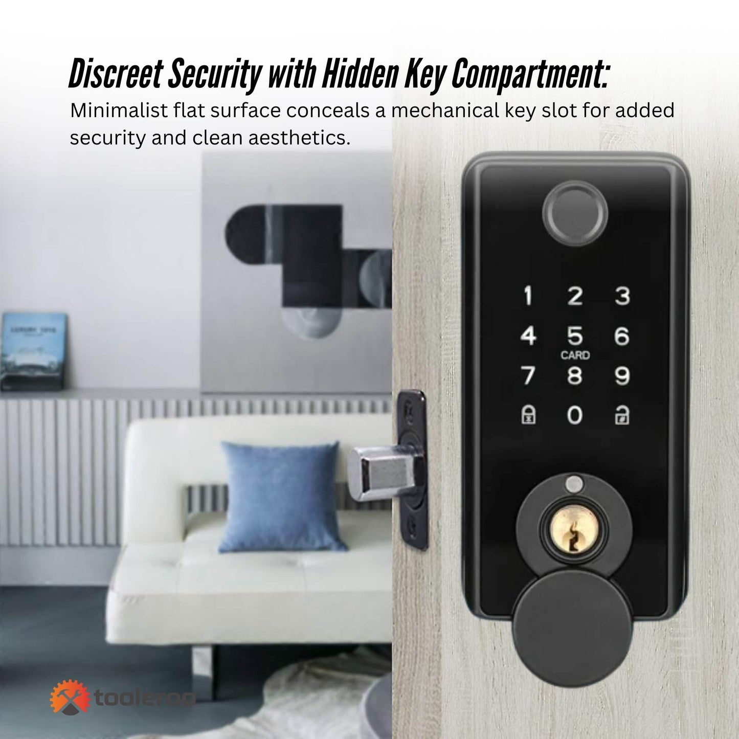 Smart Door Lock | 5-in-1 Keyless Entry Security System (Black)