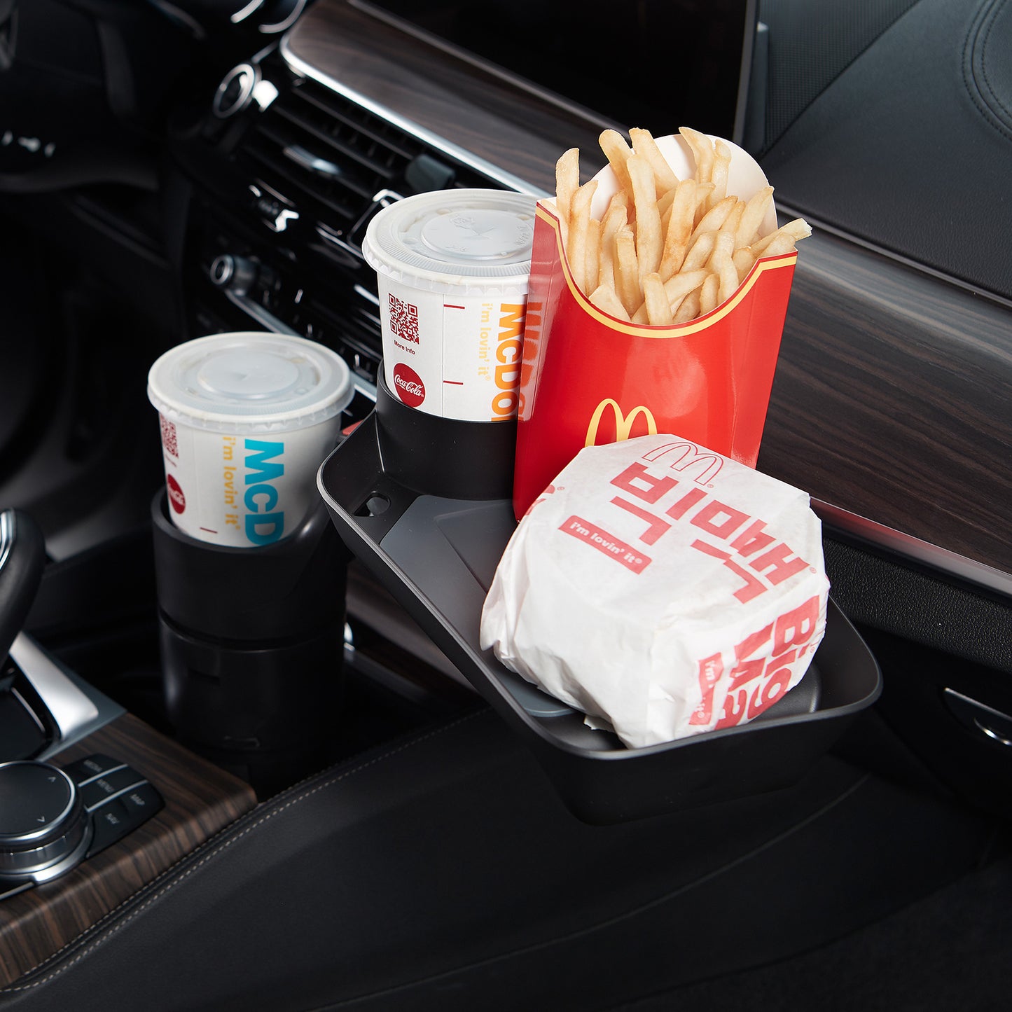 Smart 10W Car Cup Holder Wireless Charging Tray | Kustom 2-in-1 Extension Mount