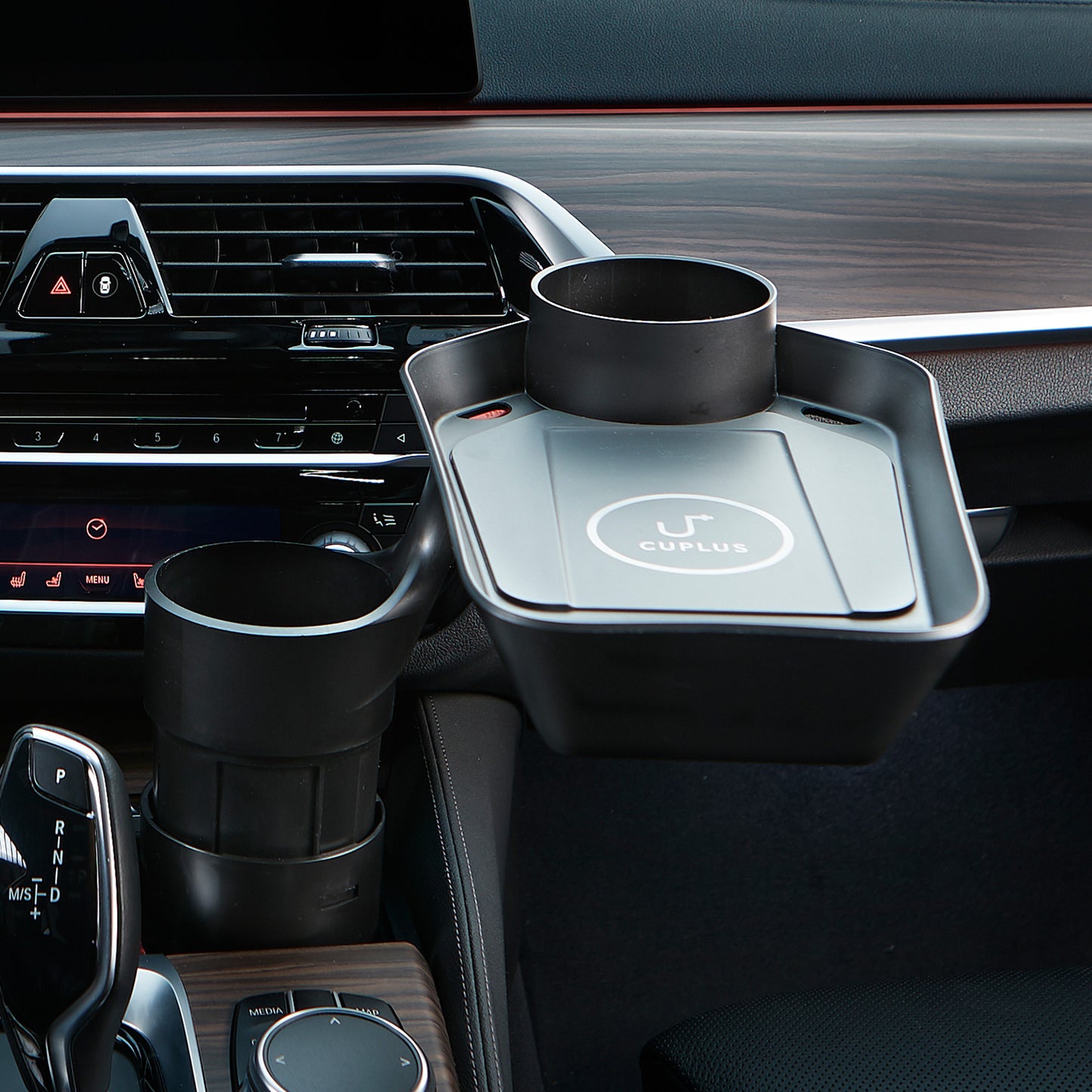 Smart 10W Car Cup Holder Wireless Charging Tray | Kustom 2-in-1 Extension Mount