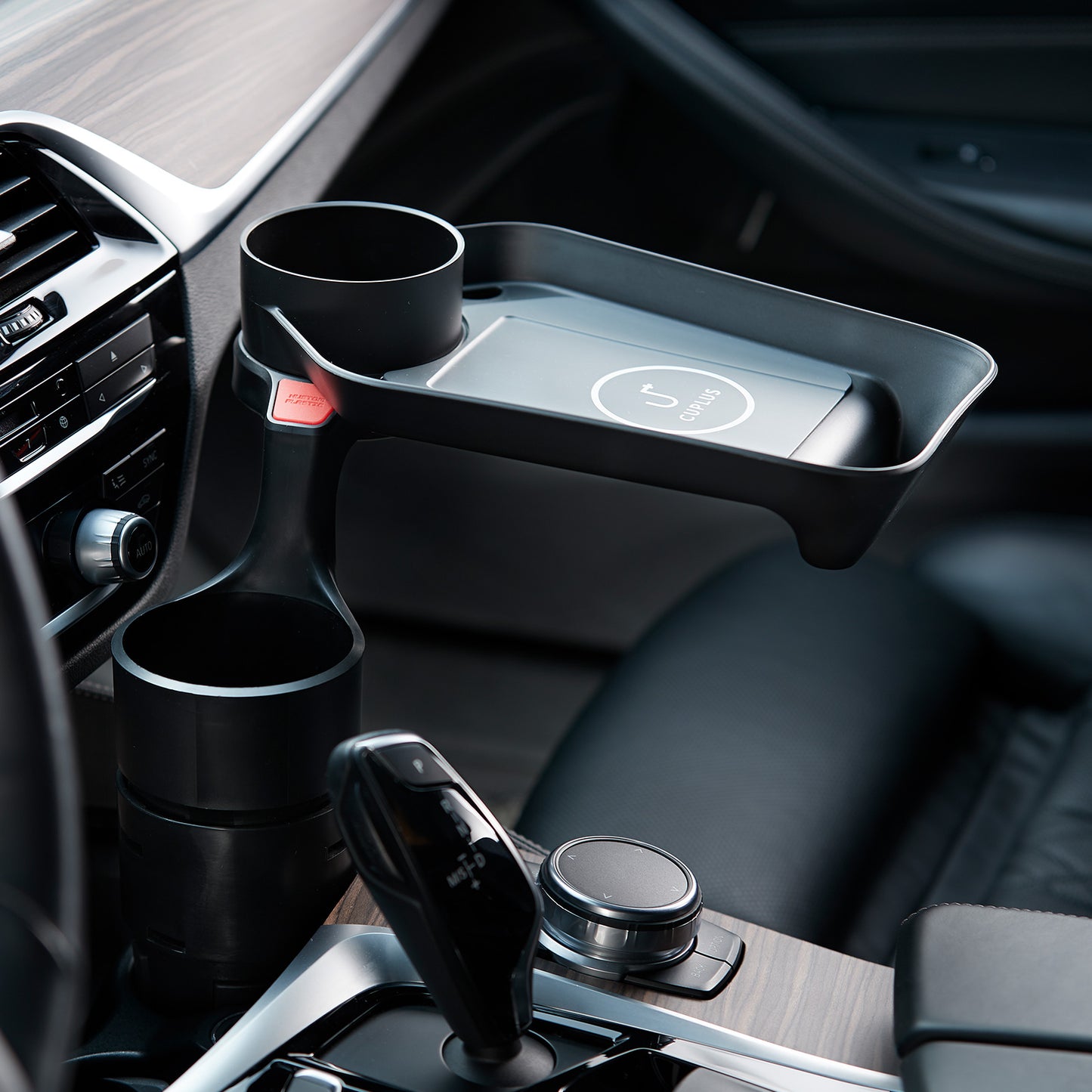 Smart 10W Car Cup Holder Wireless Charging Tray | Kustom 2-in-1 Extension Mount