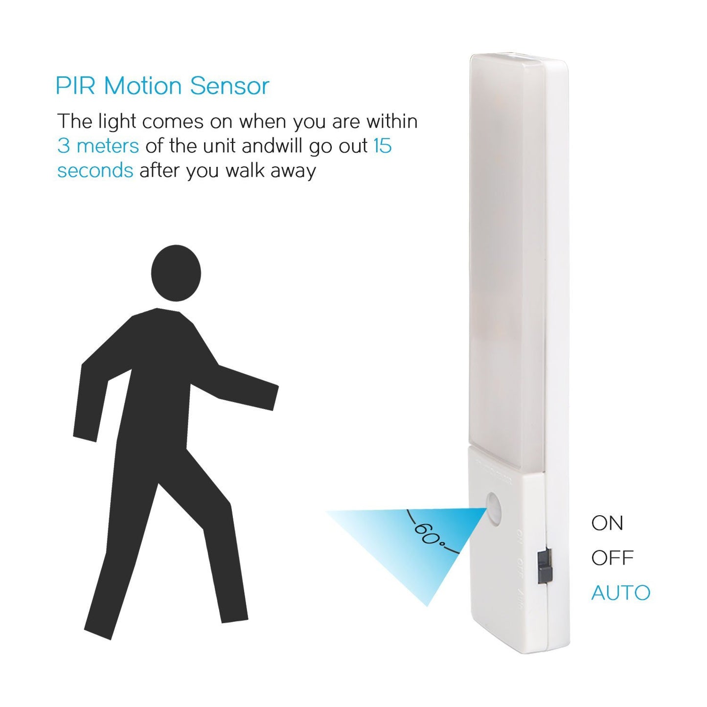 Smart Motion Sensor Night Light | EL608 Rechargeable LED Torch (Cool White)