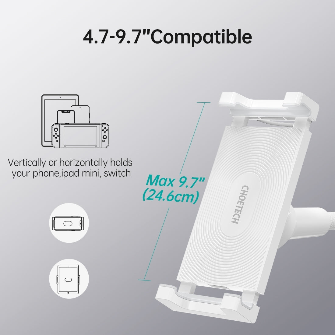 Smart 2-in-1 15W Wireless Charging Phone Mount | CHOETECH T584-F