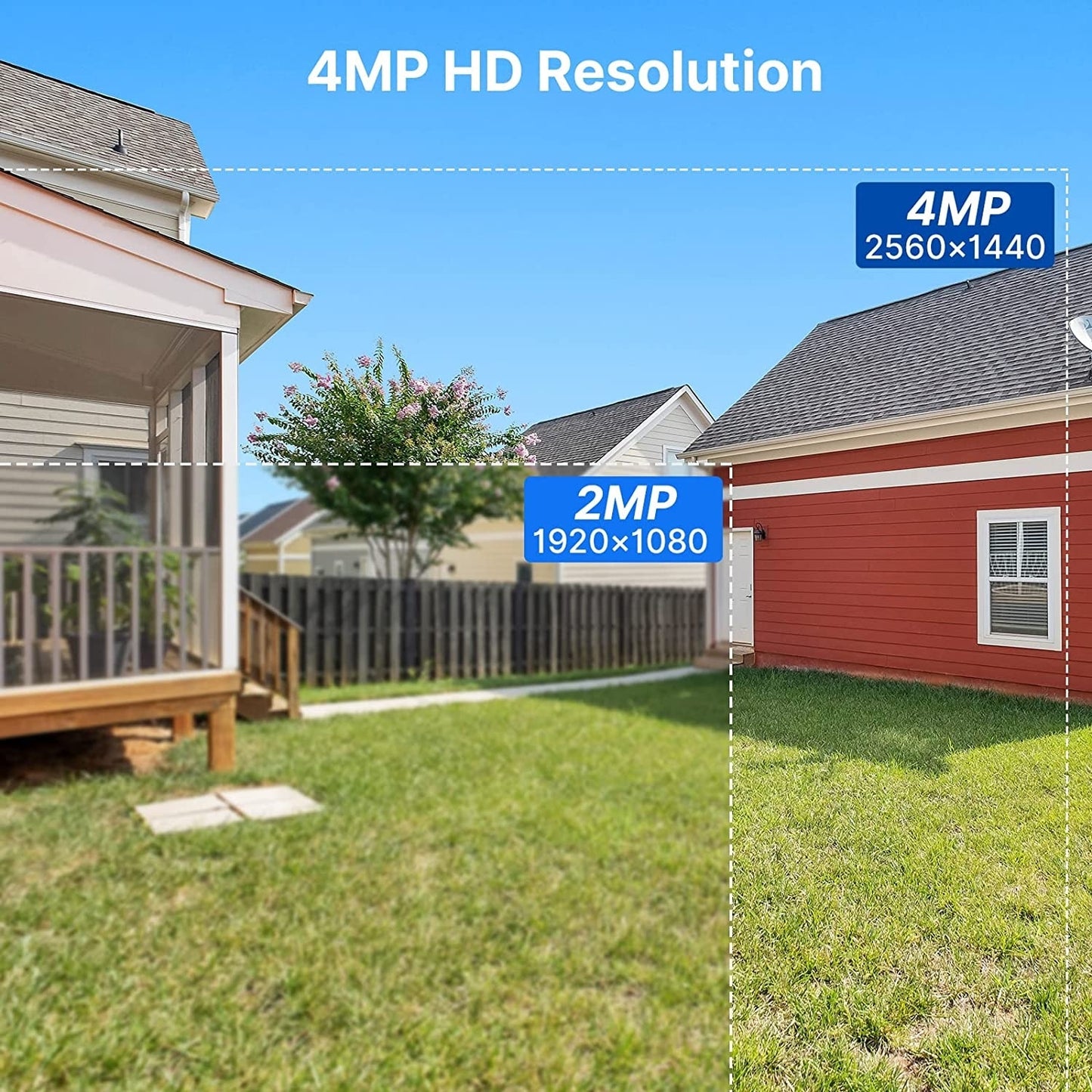 Hiseeu C40 Smart Battery Camera | 4MP WiFi, Solar Panel & PIR Motion Detection