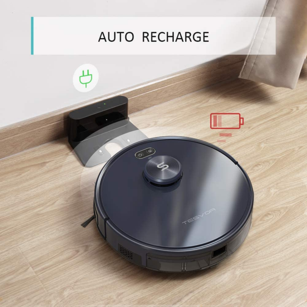 Smart Robot Vacuum & Mop | Tesvor S6+ 2700 Pa Laser Navigation & App Control (Black)