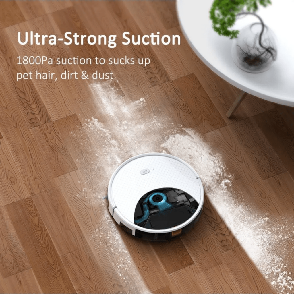 Smart Robot Vacuum | Tesvor X500 Pro with Wi-Fi Mapping & Auto Recharge (White)