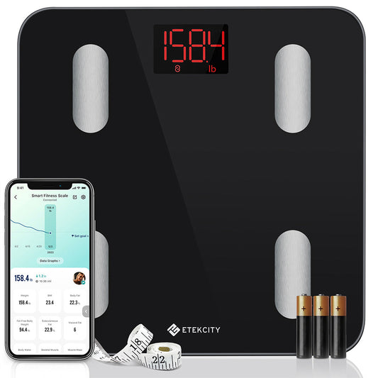 Smart Scale | Etekcity Bluetooth Body Weight Scale with App Sync (Black)