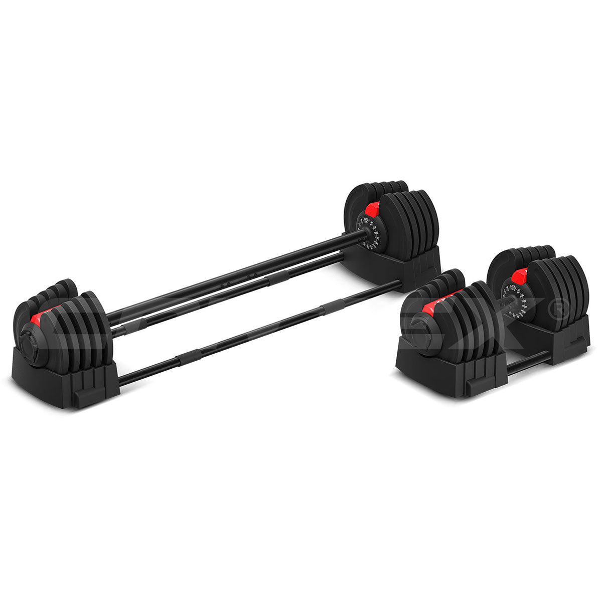 CORTEX RevoLock V2 80kg Pair Adjustable Dumbbell & Barbell Set