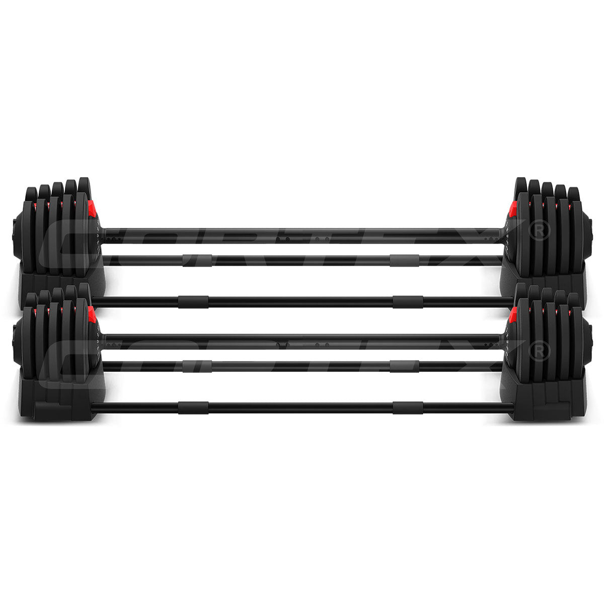 CORTEX RevoLock V2 80kg Pair Adjustable Dumbbell & Barbell Set
