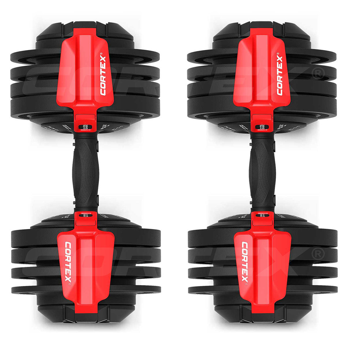 CORTEX RevoLock V2 80kg Pair Adjustable Dumbbell & Barbell Set