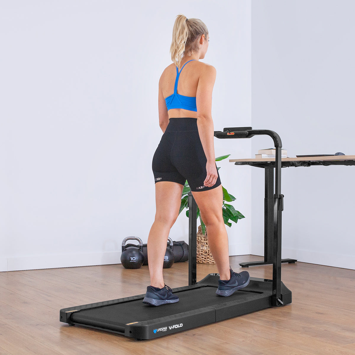 Lifespan Fitness V-FOLD Treadmill | SmartStride Foldable Walking & Running Pad