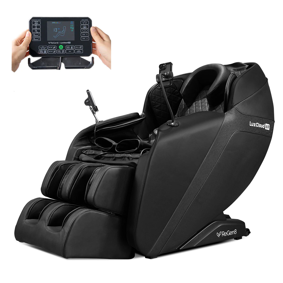 ReGen8 LuxCloud Air – Zero Gravity Heated Massage Chair (Black)