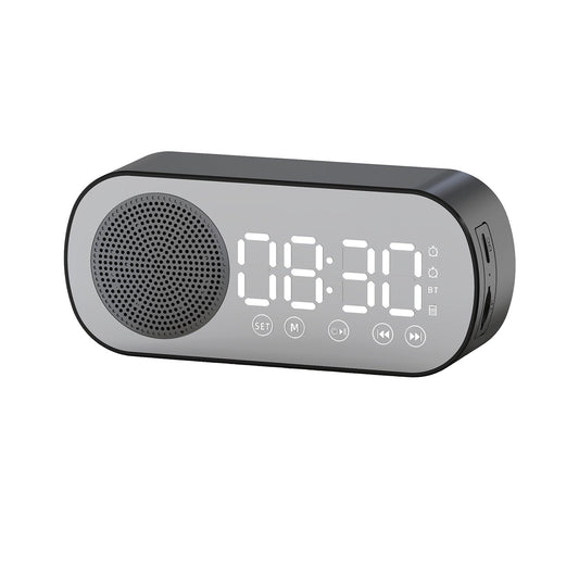 Smart Wireless Bluetooth Speaker Alarm Clock | Music Radio & Hands-Free Calling (Black)