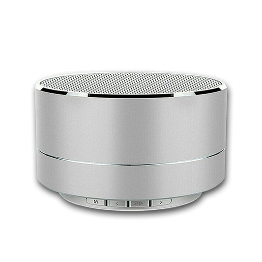 Portable Wireless Bluetooth Speaker – Mini Stereo Rechargeable (Silver)