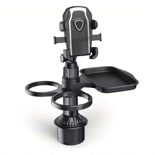 Smart 3-in-1 Car Cup Holder Tray | Phone Mount, Drink & Snack Organiser