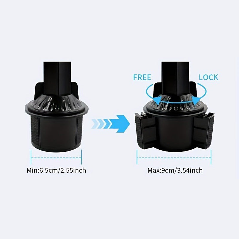 Smart 3-in-1 Car Cup Holder Tray | Phone Mount, Drink & Snack Organiser