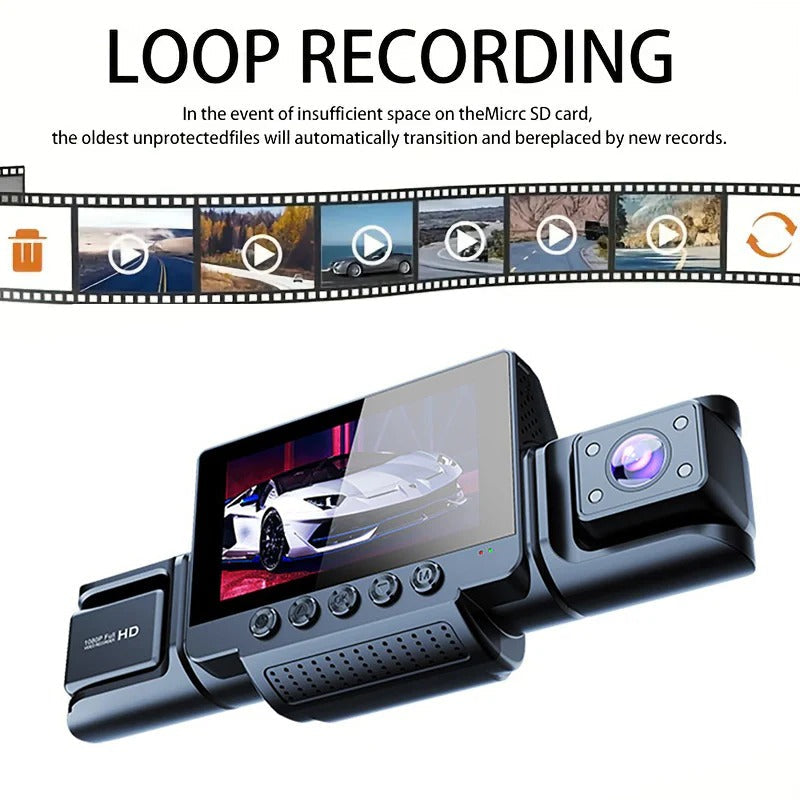 4-Channel 5G WiFi Dashcam | FHD 1080P 170° Wide-Angle + G-Sensor + 64GB Card