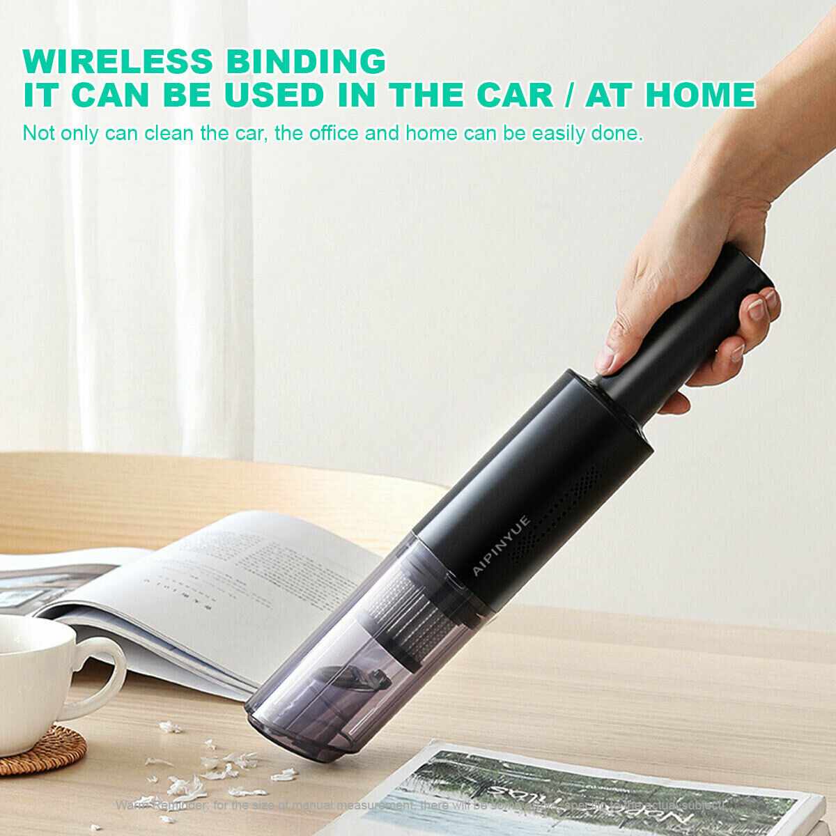 Smart Wireless Portable Car Vacuum Cleaner | 6000Pa Suction (White)