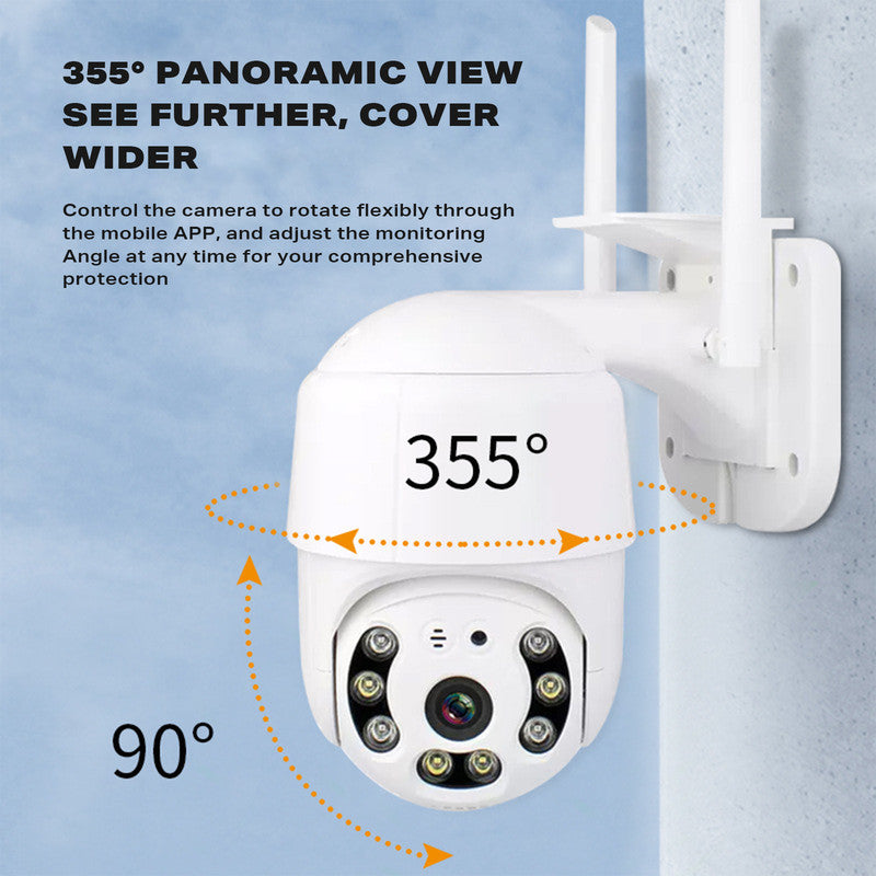 1080P Full HD Wireless WiFi LED Bulb Security Camera | 355° Pan-Tilt with Night Vision