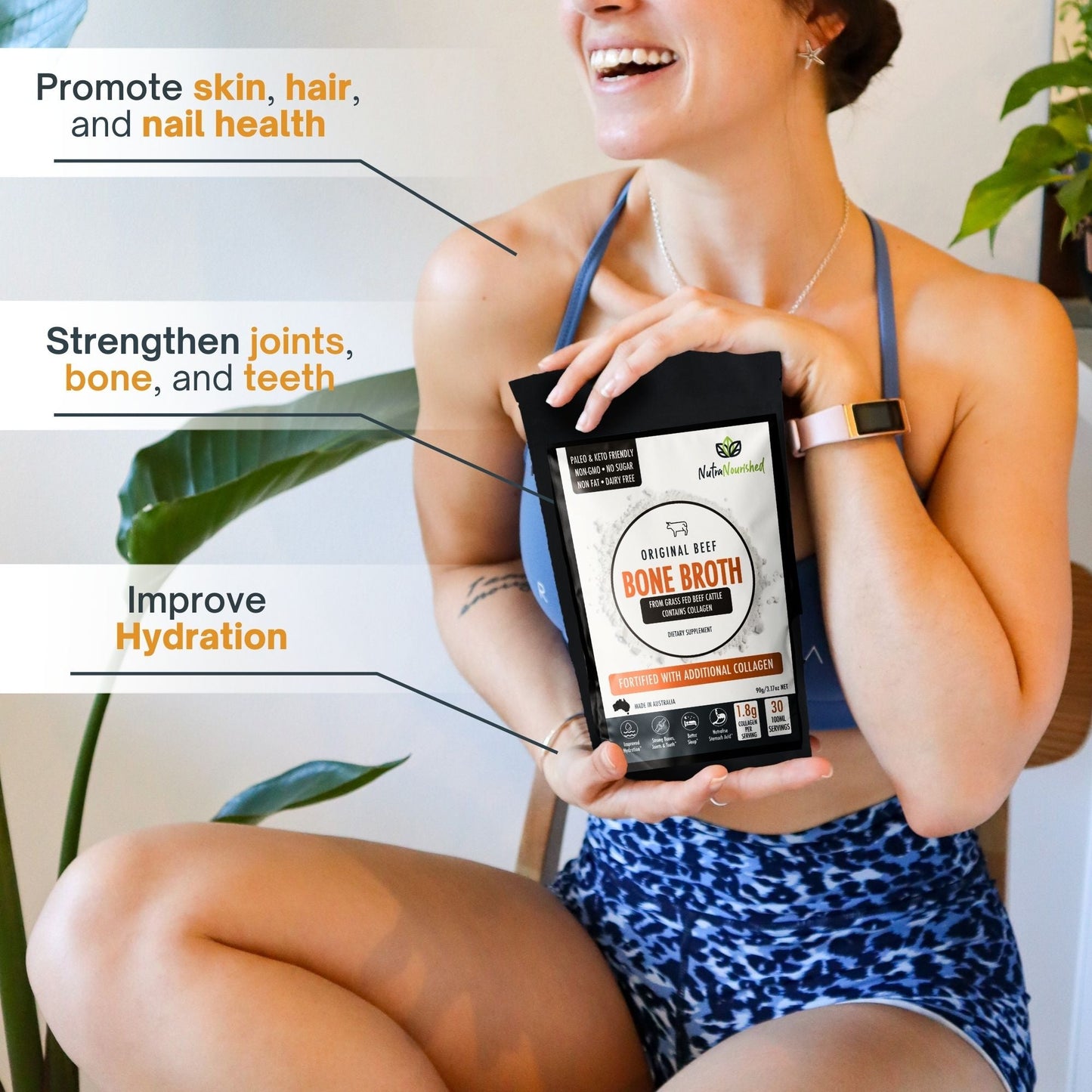 Beef Bone Broth Powder | Premium Grass-Fed AU/NZ (90g)