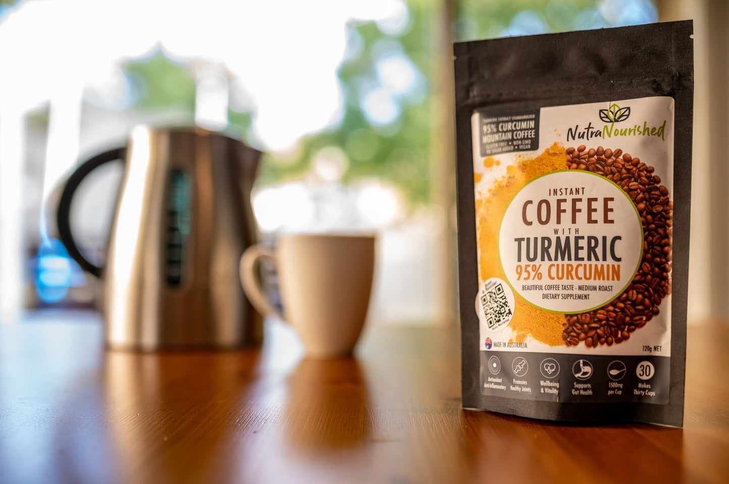 Instant Coffee with 95% Pure Organic Curcumin – 120g