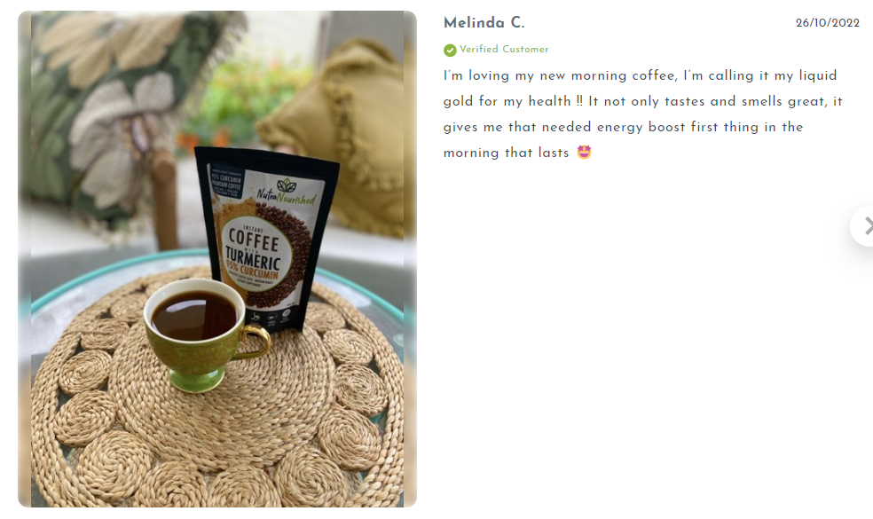 Instant Coffee with 95% Pure Organic Curcumin – 120g