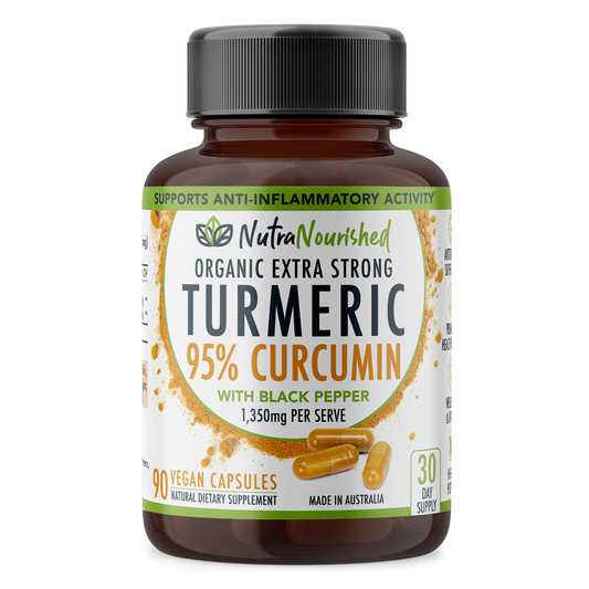 Curcumin 95% Capsules 90 Caps | Organic Turmeric Extract with Black Pepper 1350mg