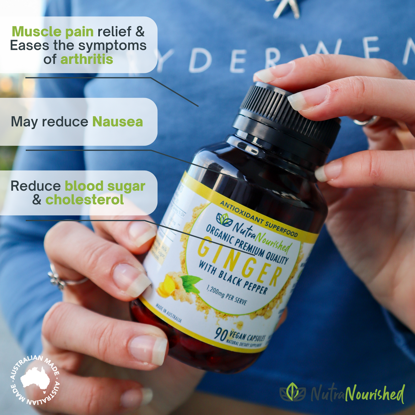 Ginger Capsules | Organic Vegan (90 Capsules)