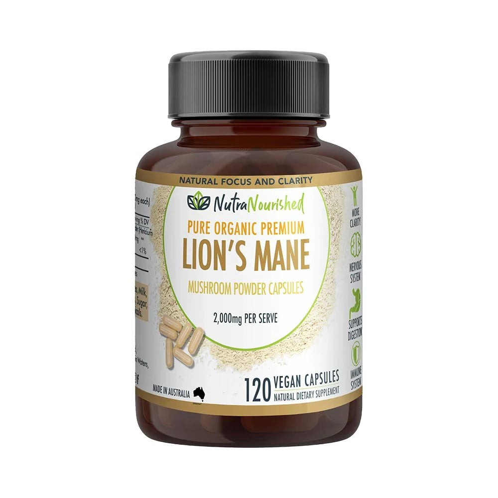 Lion's Mane Mushroom Capsules 120 Caps | Hericium erinaceus 2000mg