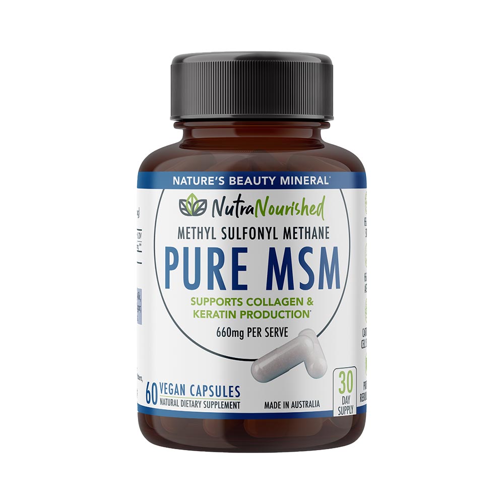 Pure MSM Capsules | Methyl Sulfonyl Methane (660mg) – 60 Vegan Capsules