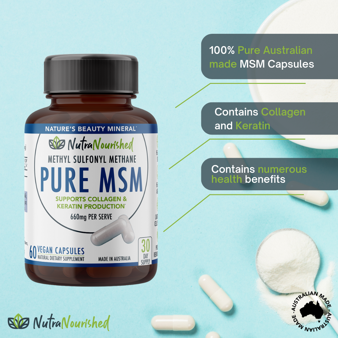 Pure MSM Capsules | Methyl Sulfonyl Methane (660mg) – 60 Vegan Capsules