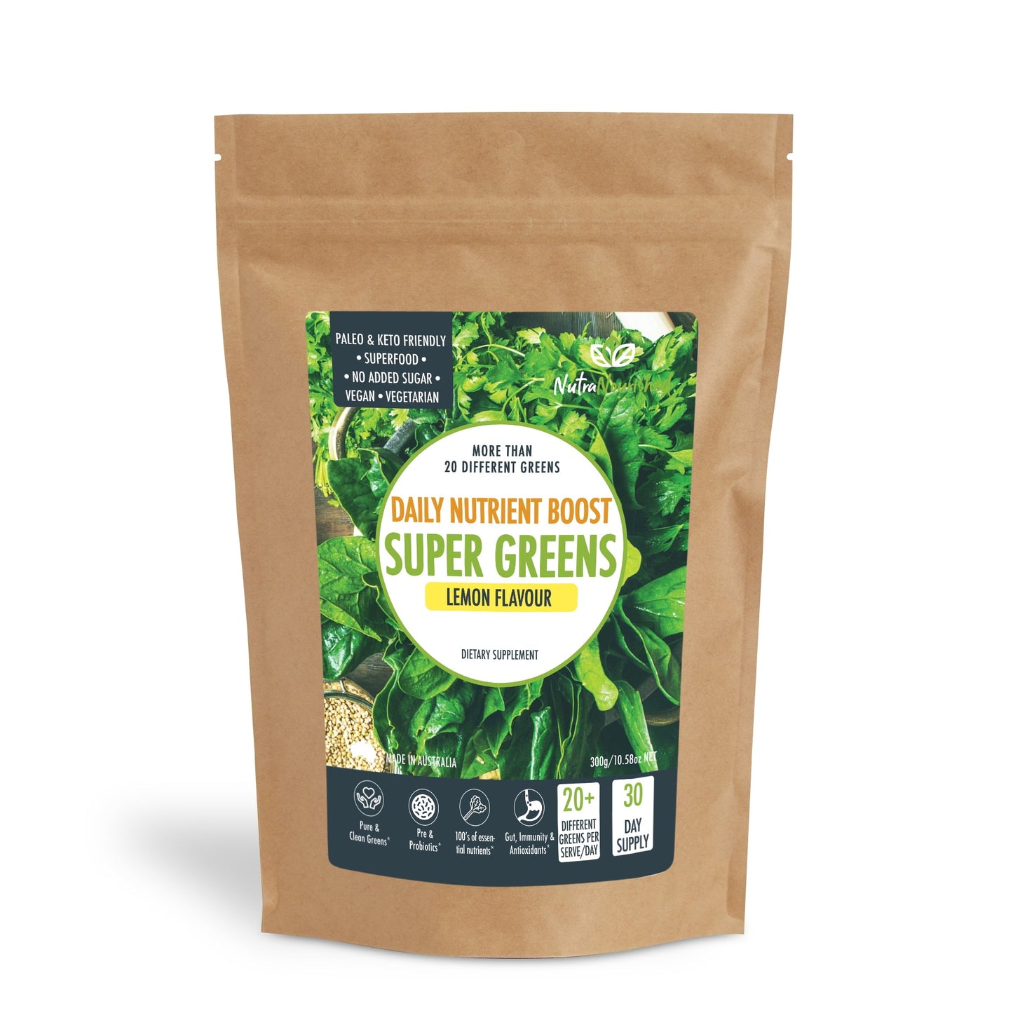 Super Greens Powder | Energising 20+ Superfood Blend (300g)