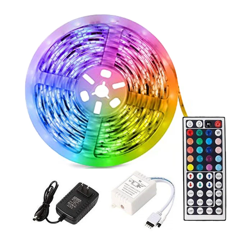 Smart RGB LED Strip Light | 5M Waterproof 3528 with 44-Key Controller