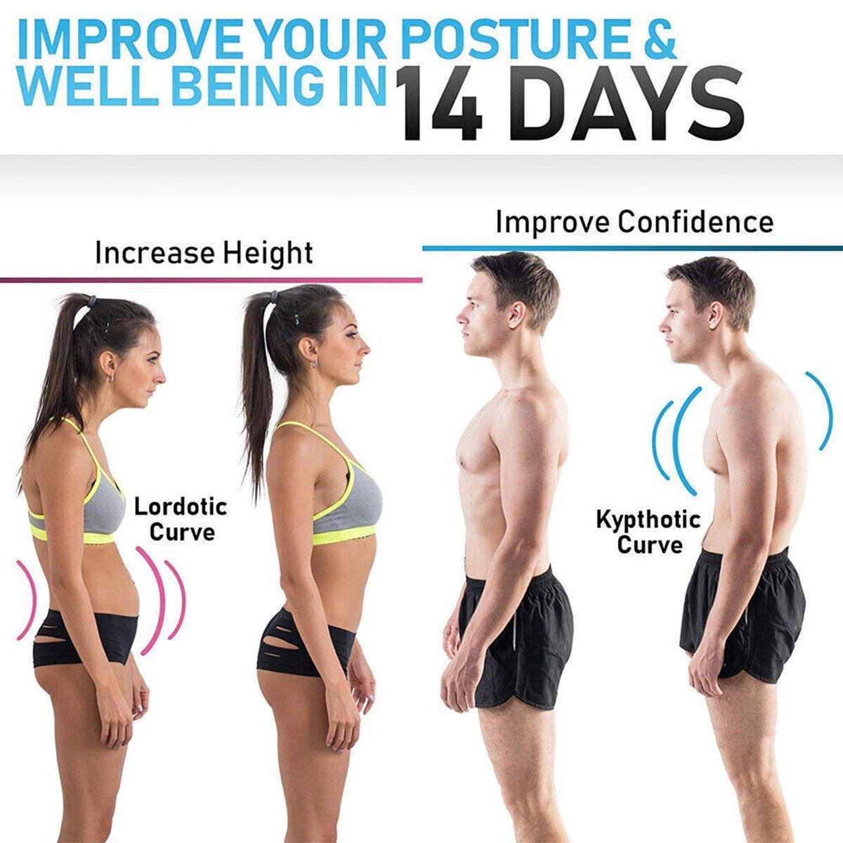 Adjustable Back Posture Corrector Brace – Lumbar & Shoulder Support (Black – XL)