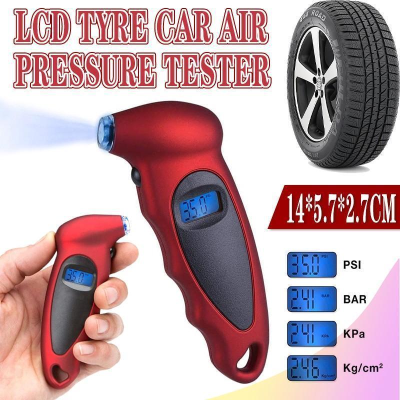 Smart Digital Tyre Pressure Gauge | LCD Backlit Car & Motorcycle Tester