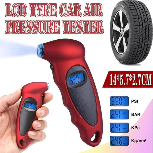 Smart Digital Tyre Pressure Gauge | LCD Backlit Car & Motorcycle Tester