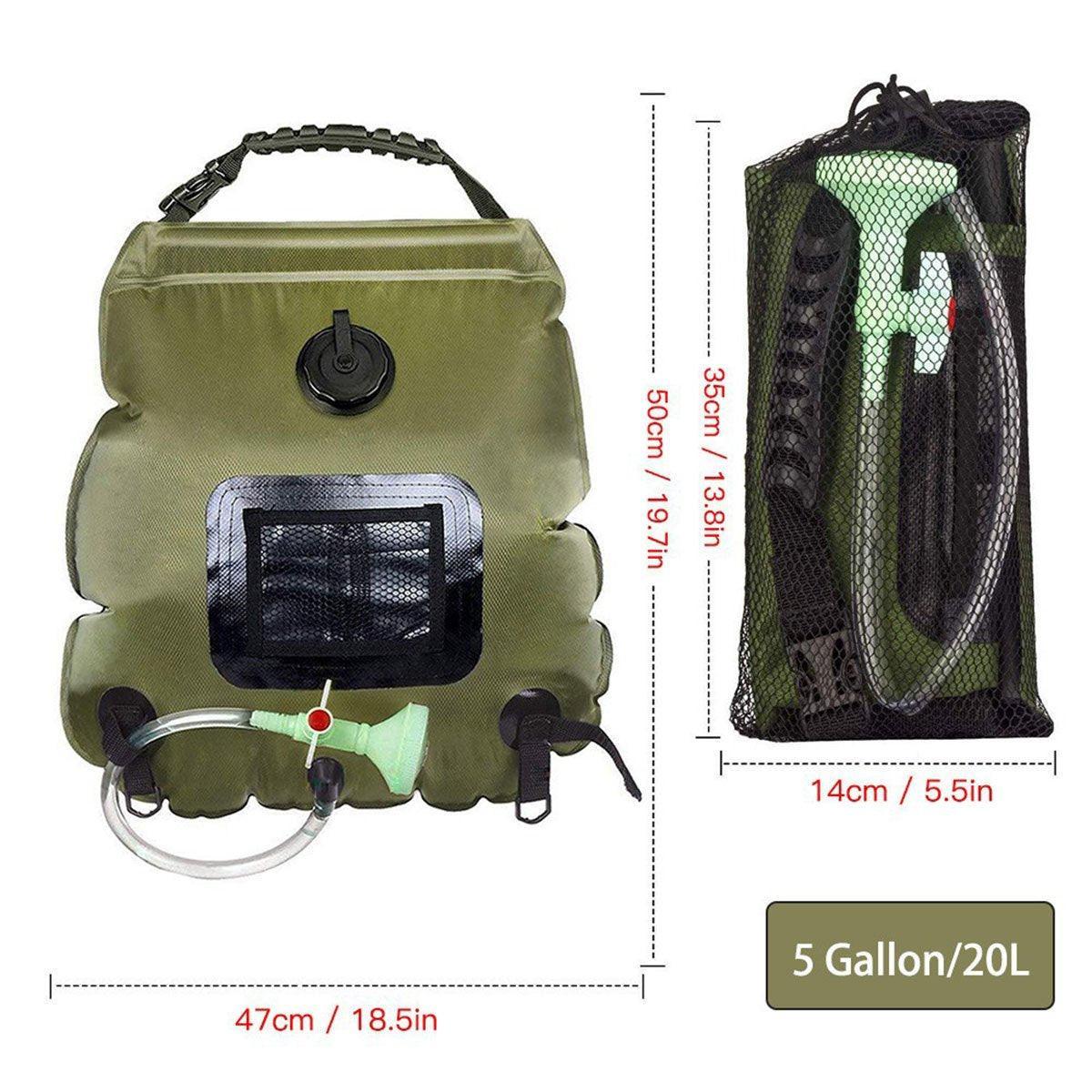 Smart Solar Camping Shower Bag 20L | Portable Outdoor Heated Camp Shower