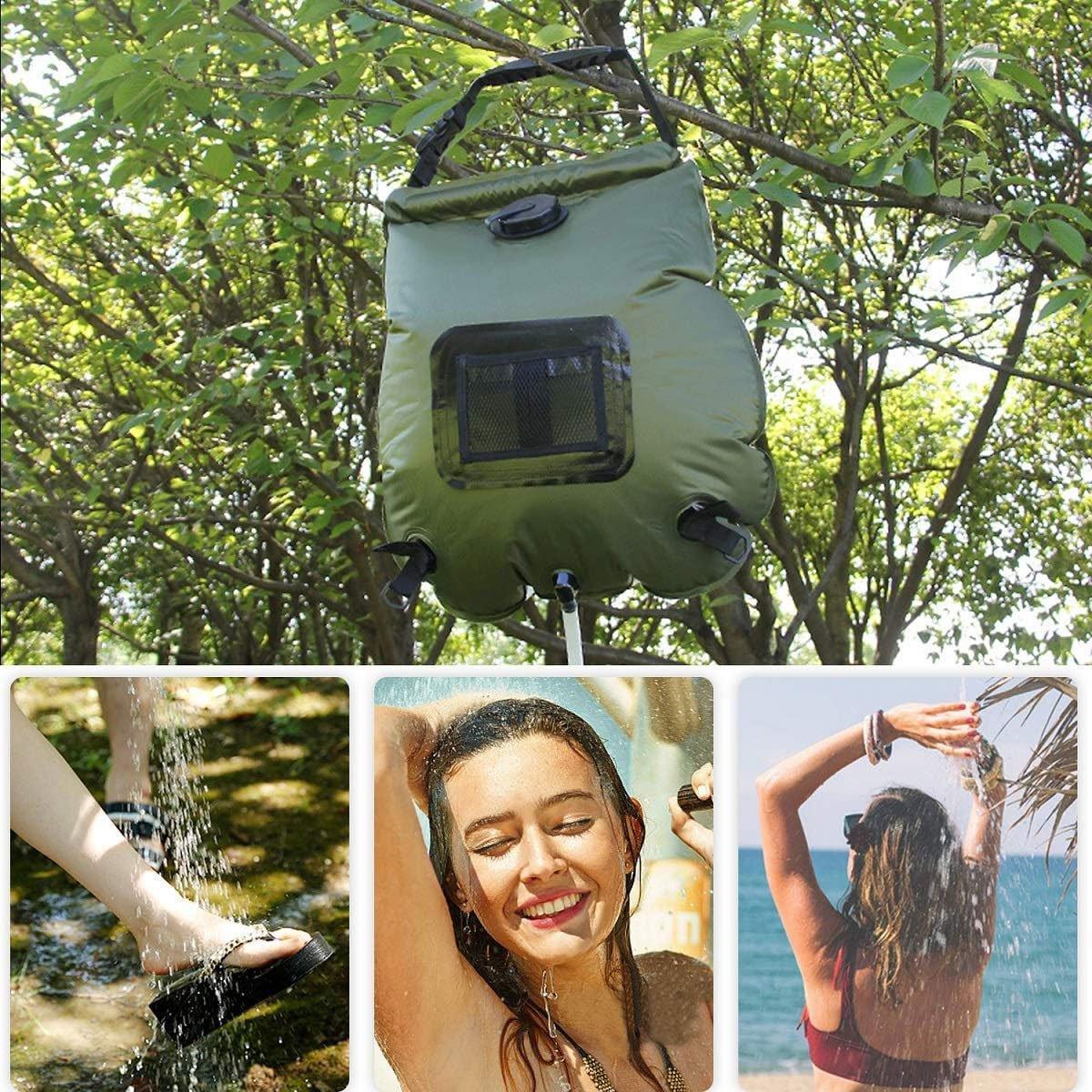 Smart Solar Camping Shower Bag 20L | Portable Outdoor Heated Camp Shower