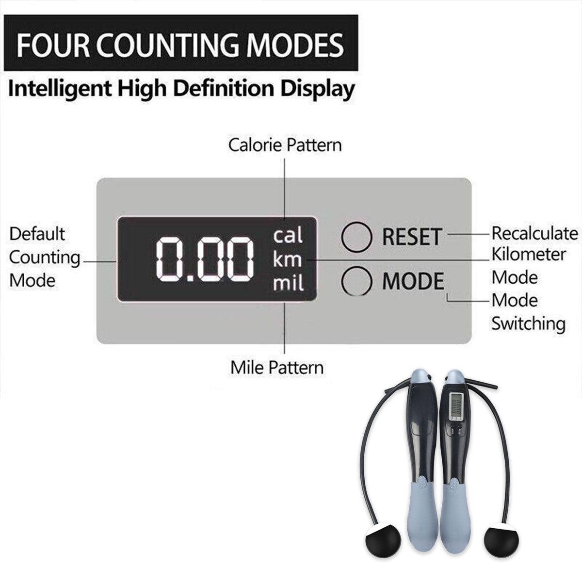 Smart Wireless Skipping Rope | Digital Cordless Jump Rope with Calorie Counter
