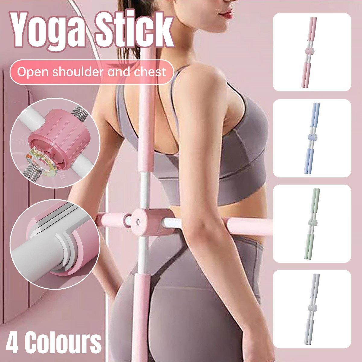 Yoga Posture Corrector Stick – Back Alignment Trainer (Pink)