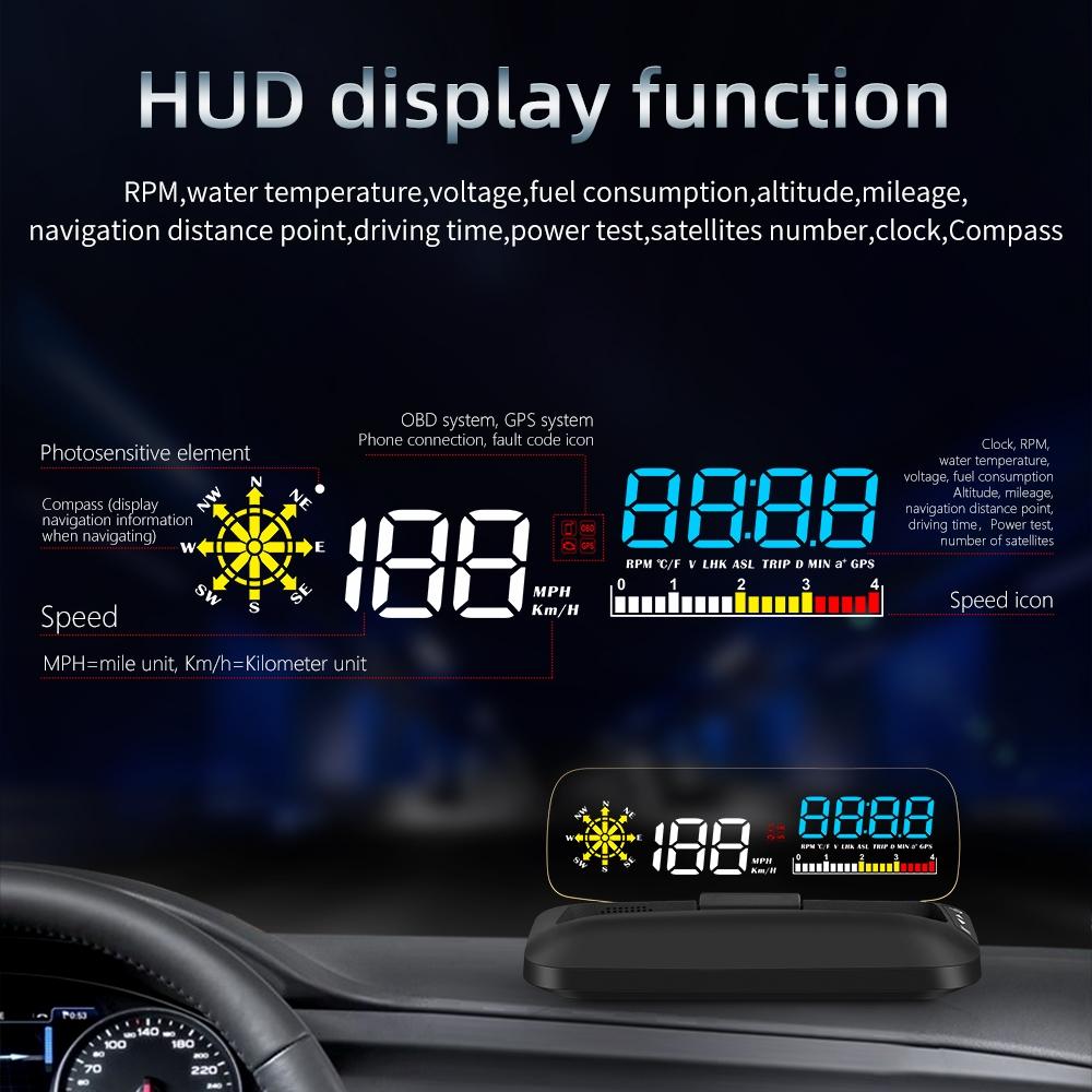Smart Car HUD Head Up Display | Speed, RPM, Water Temp & Voltage