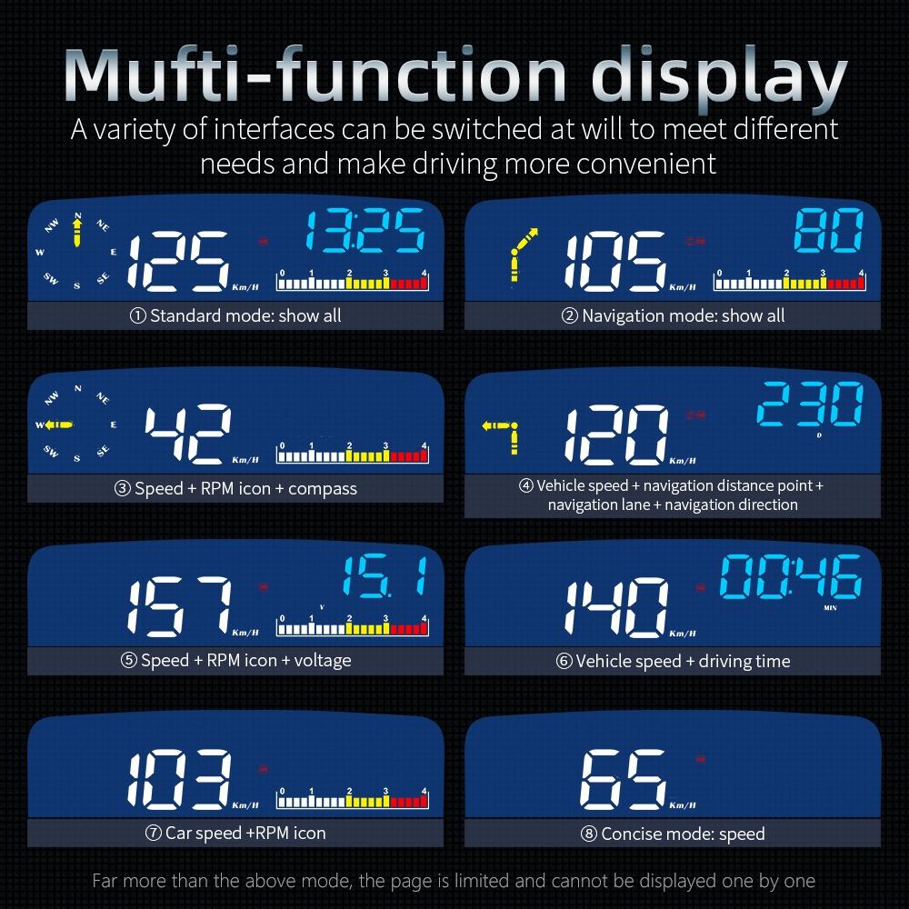 Smart Car HUD Head Up Display | Speed, RPM, Water Temp & Voltage