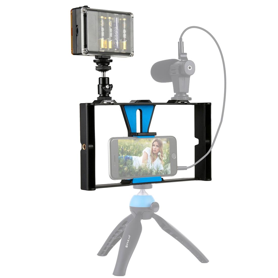 Blue Vlogging Live Broadcast LED Selfie Light Kit with Tripod Head