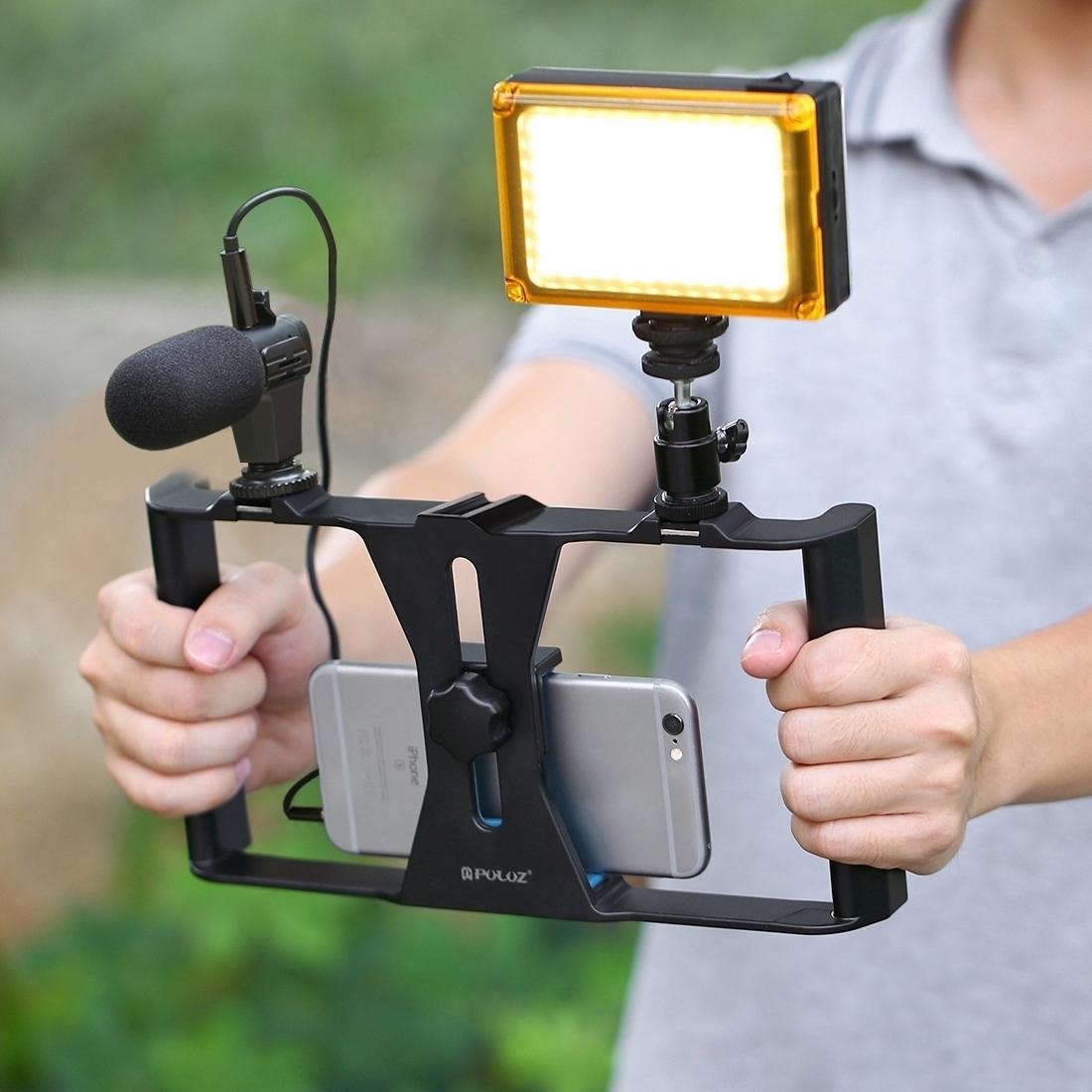 Blue Vlogging Live Broadcast LED Selfie Light Kit with Tripod Head