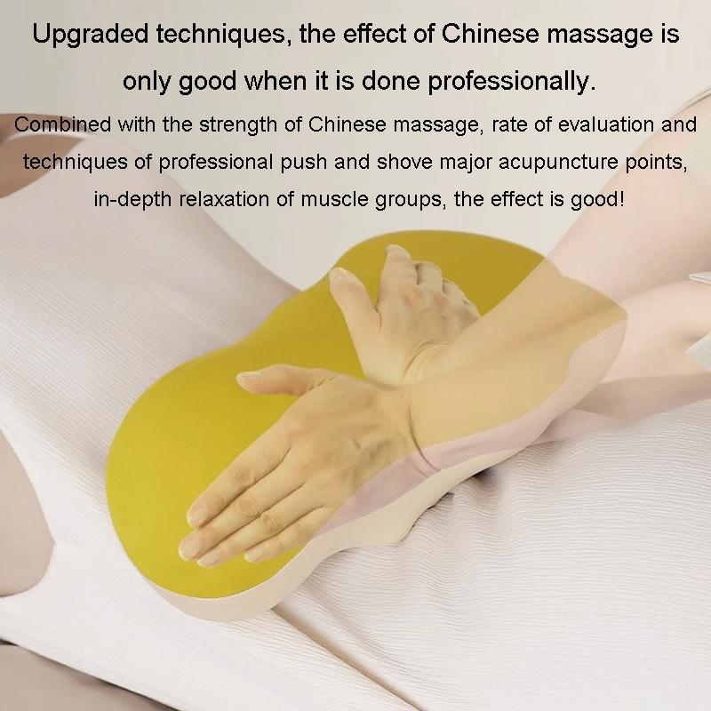 Multi-Function Lumbar Massager Pillow | Hot Compress & Rechargeable Design (Gray)