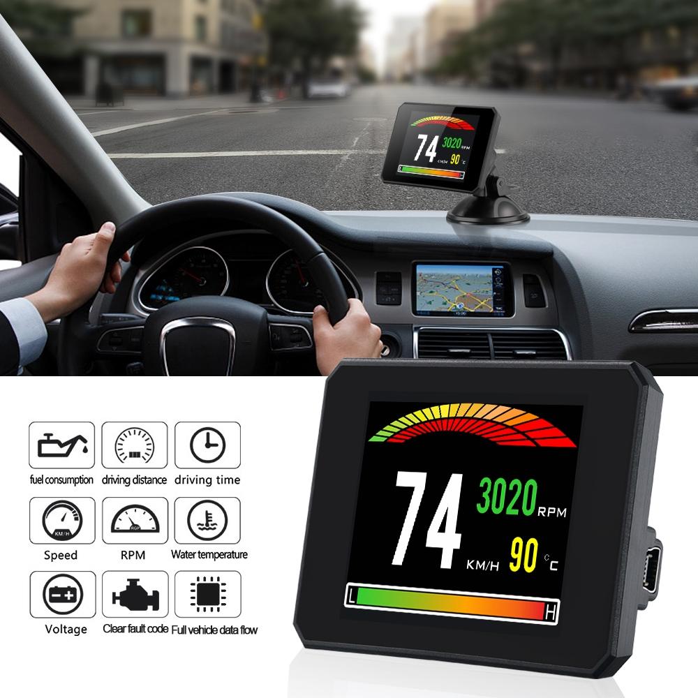 Smart Car HUD Head-Up Display | OBD2 Code Eliminator (Multi-Colour TFT)