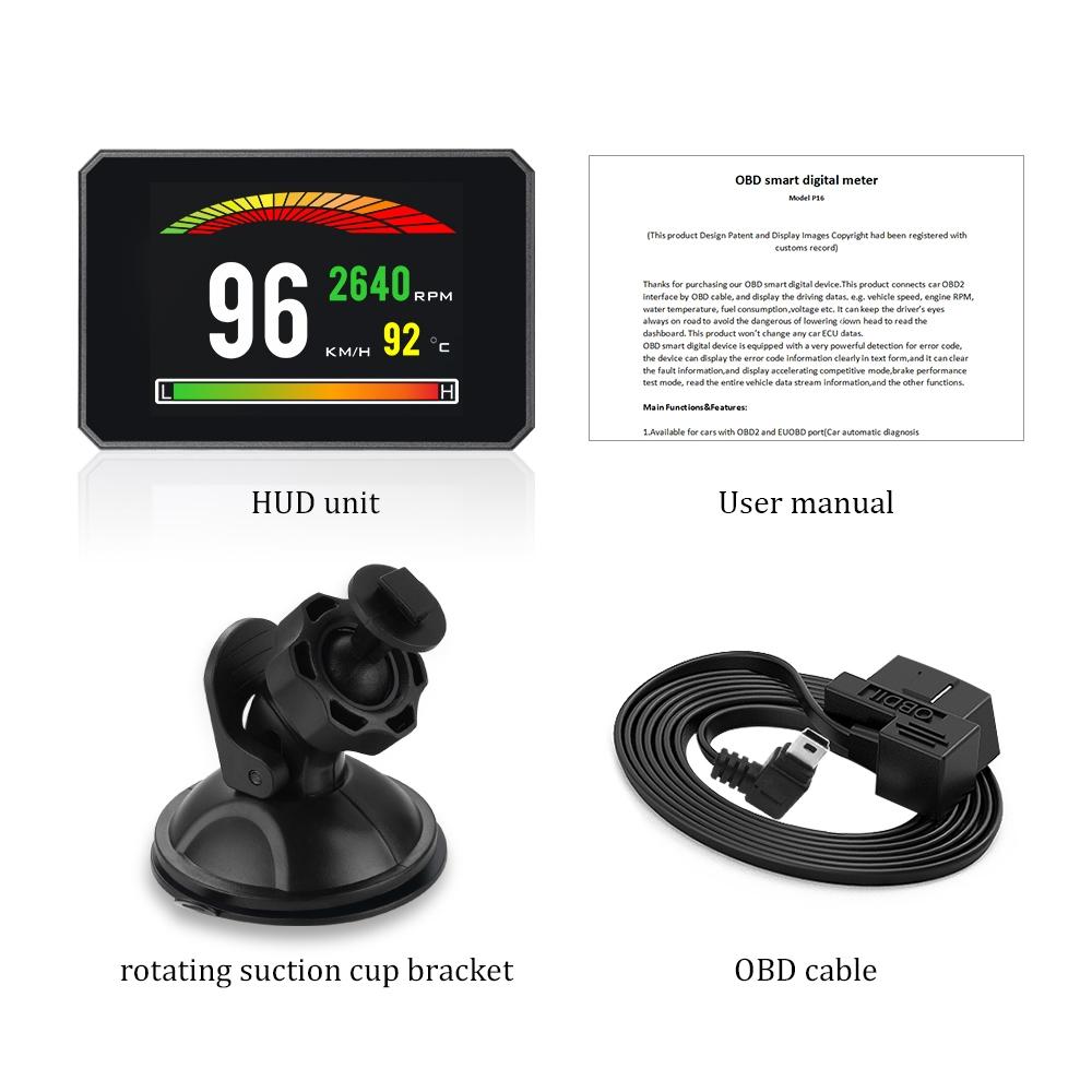 Smart Car HUD Head-Up Display | OBD2 Code Eliminator (Multi-Colour TFT)