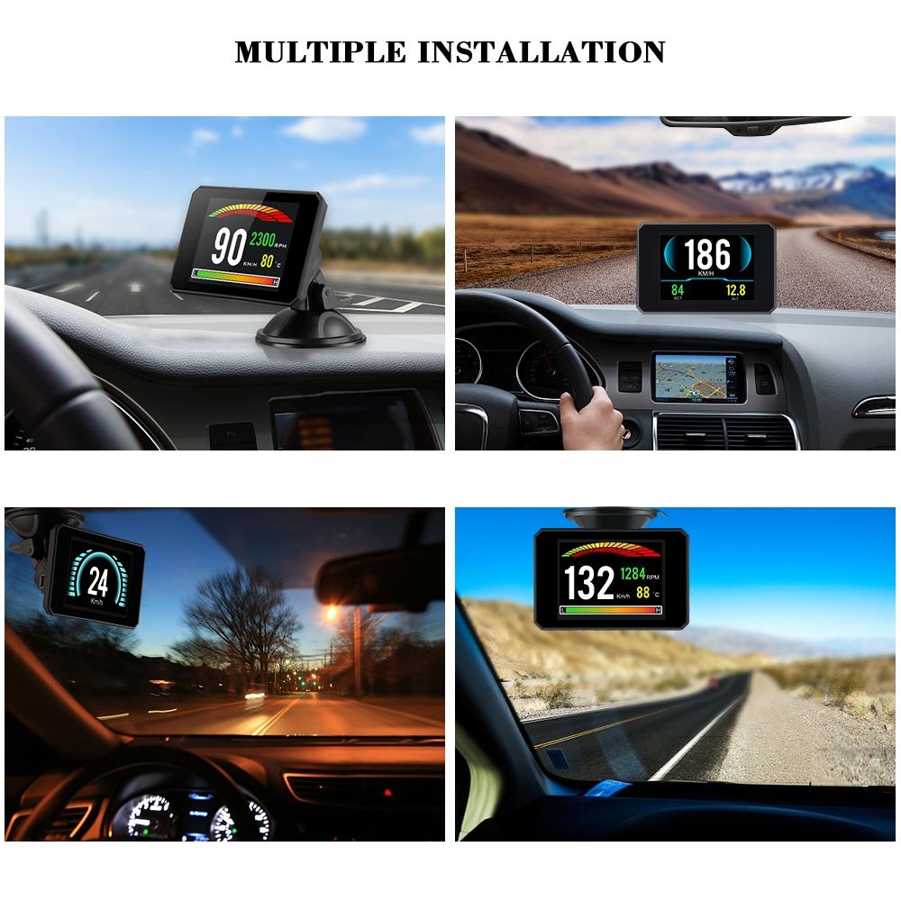 Smart Car HUD Head-Up Display | OBD2 Code Eliminator (Multi-Colour TFT)