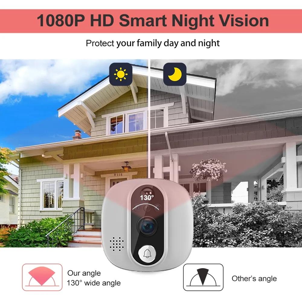 1080P Wifi Smart Doorbell With Motion Detection | 4.3" Visual Display