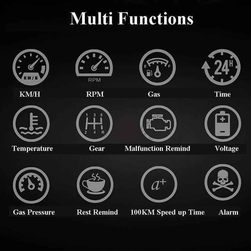 Smart 5.5" OBD HUD Head Up Display | Speed, RPM, Fuel, Alarms