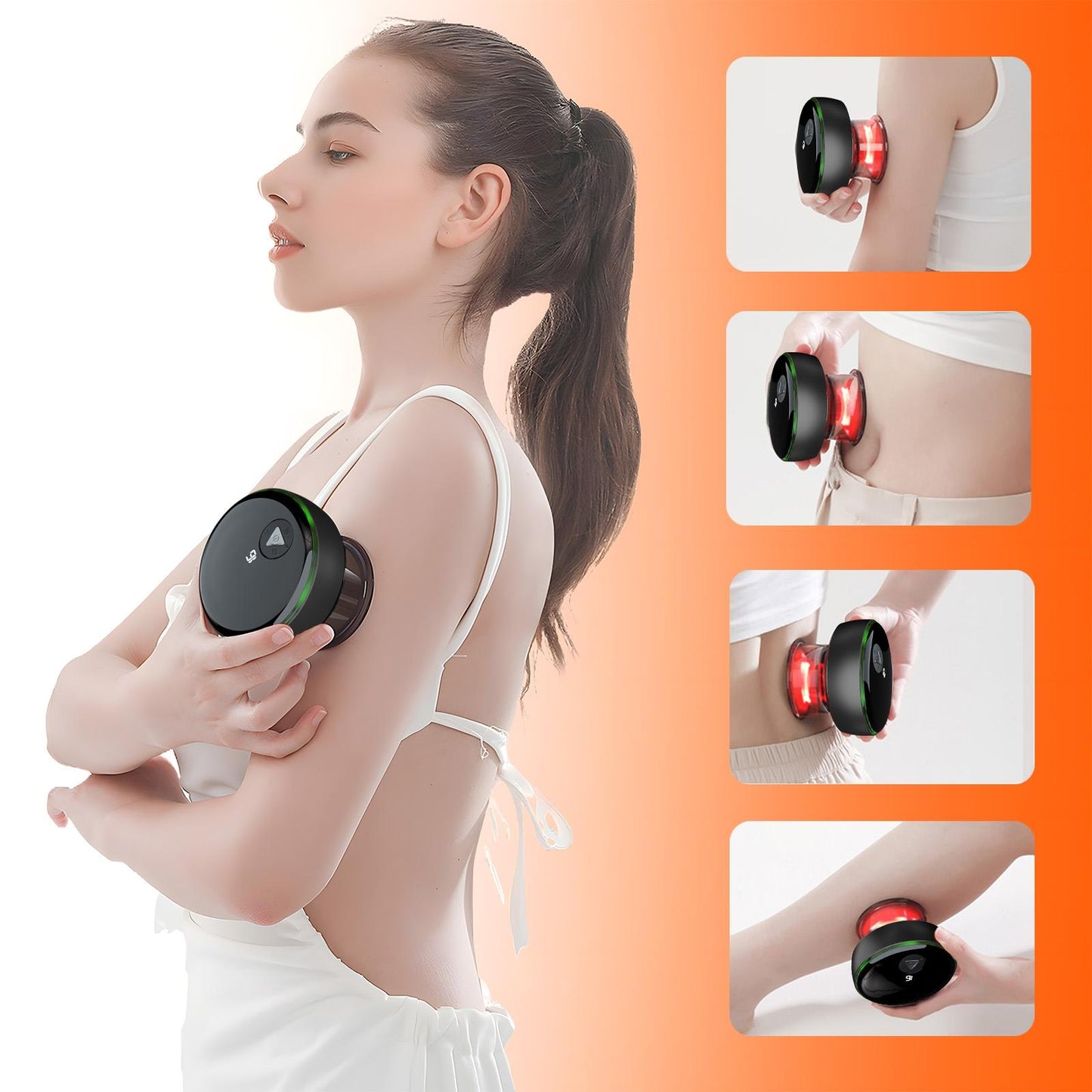 Smart Cupper With Light | Electric Heated Scraping Massage Tool – Black